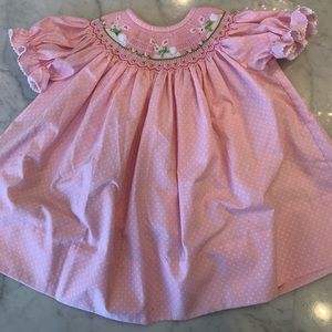 NWOT Boutique Easter Smocked Dress, 6 mo